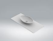 Lavabo solid surface Acrylic exento oval 52 X 32 X 12 cm ext.